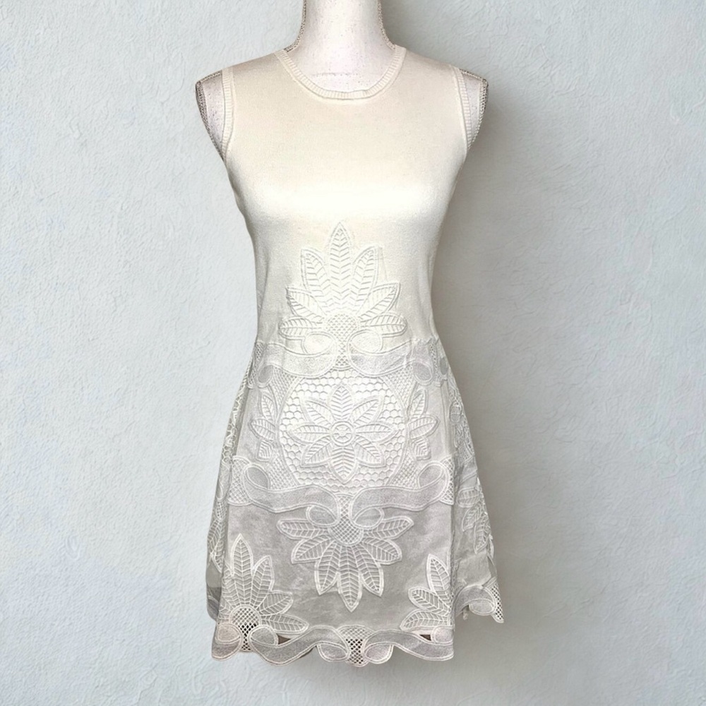NWT Endless Rose Lace Crochet Midi Dress Women Size Small